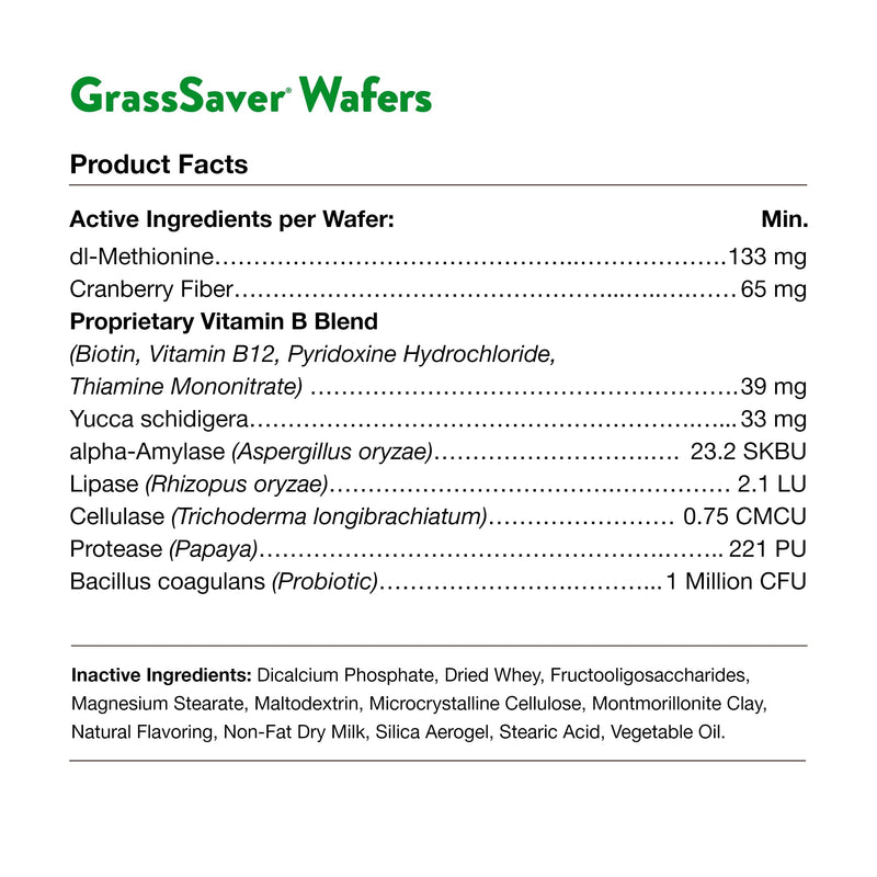 NaturVet – GrassSaver Wafers for Dogs Plus Enzymes – 300 Wafers – Healthy Supplement to Help Rid Your Lawn of Yellow Spots – Synergistic Combination of B-Complex Vitamins & Amino Acids - PawsPlanet Australia