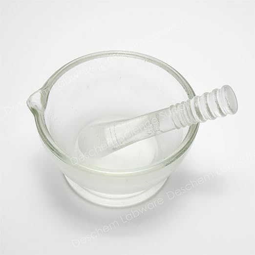 Deschem YB-75 3.0 inches (75 mm) Borosilicate Glass Mortar with Stick - NewNest Australia