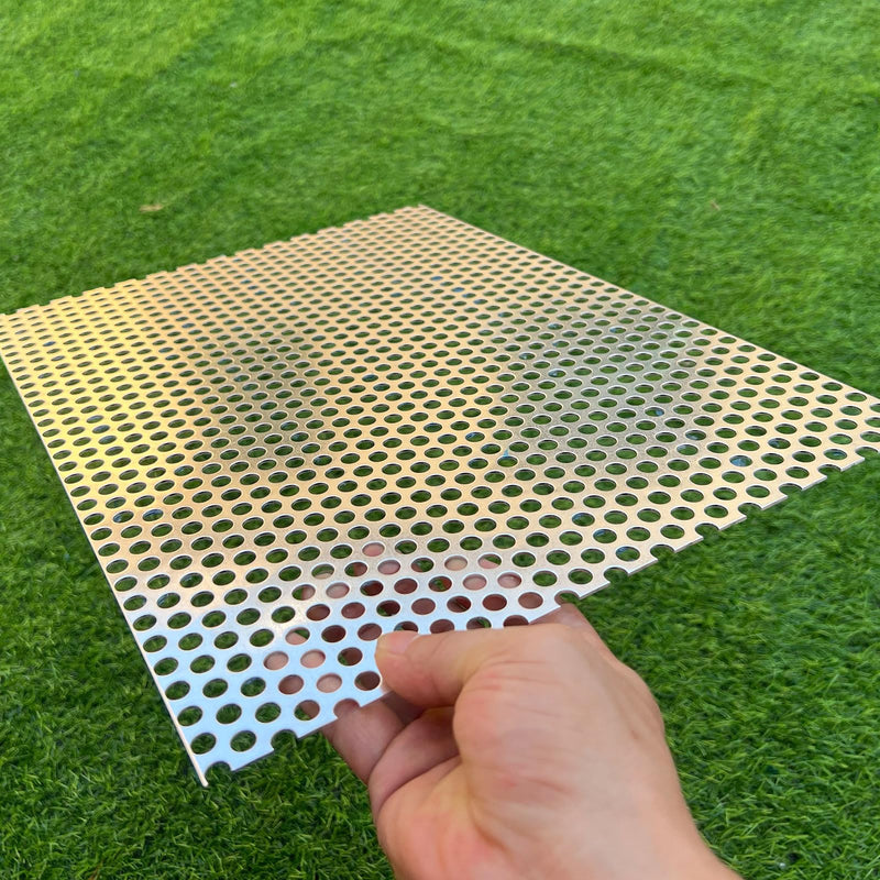 Aluminum Perforated Metal Sheets 16"x12" 16 Gauge with 1/3" (8mm) Opening, Expanded Metal Mesh Screen for Decorative Use 16" X 12"