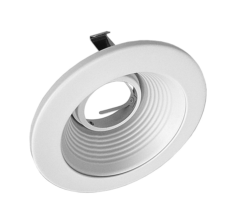 NICOR Lighting 4 inch White Recessed Baffle Trim for MR16 Bulb (14002)