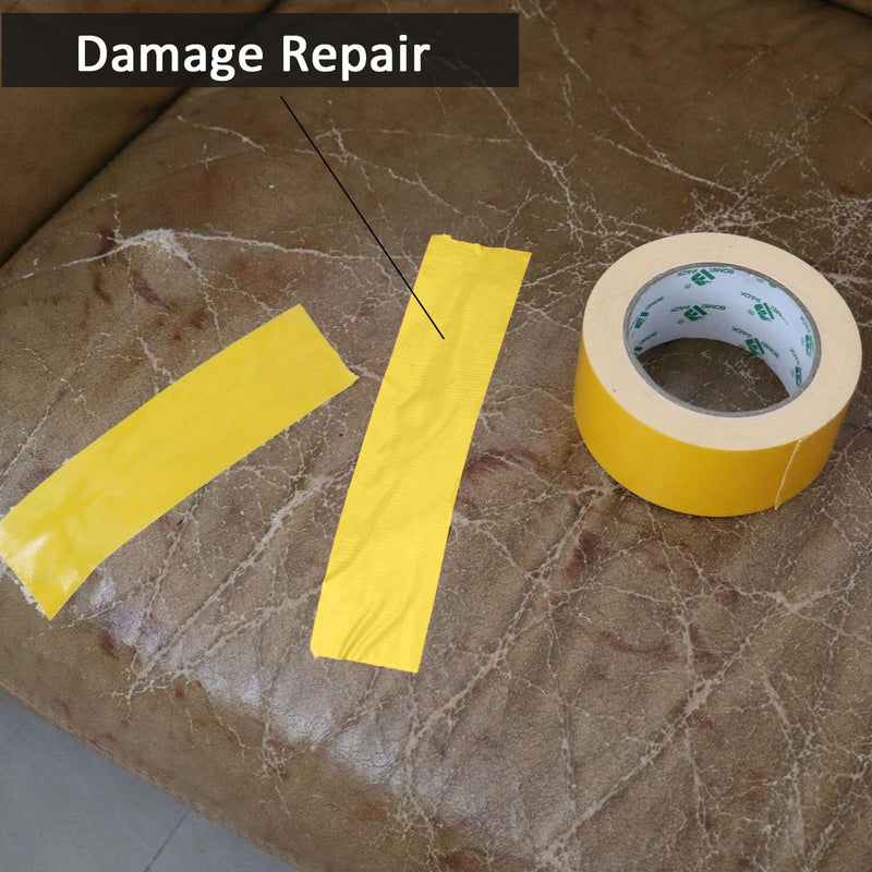 BOMEI PACK Duct Tape Yellow, Heavy Duty Strong Industrial Color Duct Tape 9mil x 1.88inch x 30yds for Packing and Repairing 2Rolls (1.88inch x 30yds)