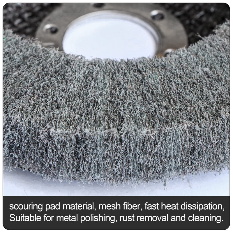 5Pcs 4.5" x 7/8" Nylon Fiber Buffing Wheel Scouring pad Flap Polishing Disc for Angle Grinder (Grit 800) - NewNest Australia