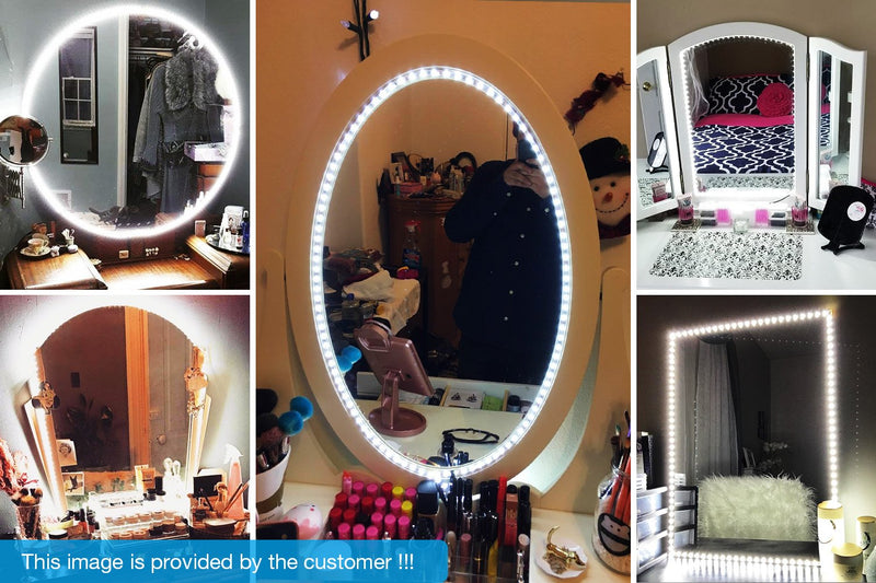 ViLSOM Led Vanity Mirror Lights Kit, 13ft/4M 240 LEDs Make-up Vanity Mirror Light for Vanity Makeup Table Set with Dimmer and Power Supply, Mirror not Included