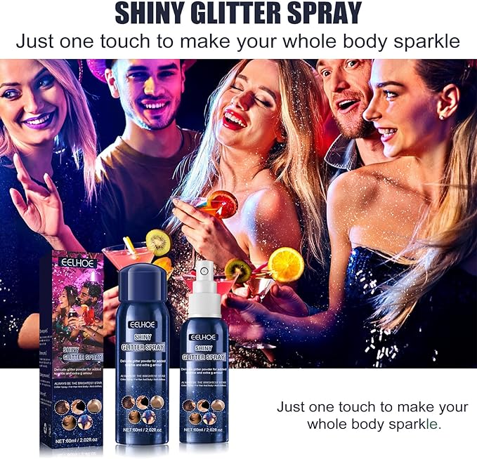 Glitter Spray Glitter Spray Hair Glitter Spray for Wedding Party Festival Holiday Events Makeup Supplies Shiny Body Glitter for Clothes and Hair | Glitter Spray for Fabric,Shiny Glitter Spray for - NewNest Australia
