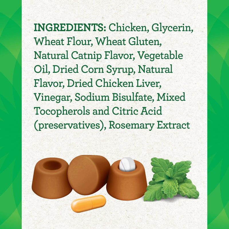 Feline GREENIES Pill Pockets for Cats Natural Soft Cat Treats, Catnip Flavor, 1.6 oz. Pack (45 Treats) - PawsPlanet Australia