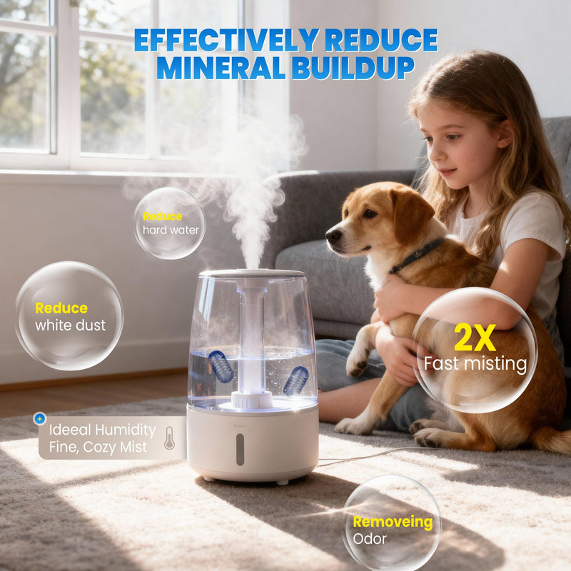 Demineralization Cartridge for Ultrasonic Humidifiers, Prevent Hard Water Build-Up, Reduces White Dust, Purifies Water Pack of 20
