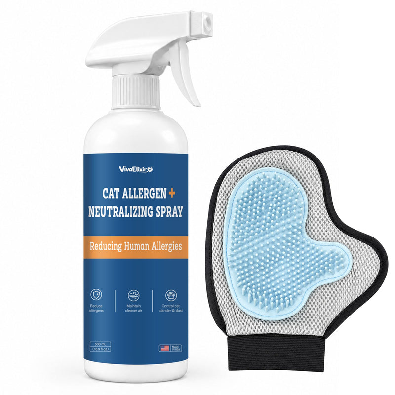 Cat Allergy Relief for Humans - Allergen Neutralizing Spray - Cat Allergy Spray - Cat Dander Remover - Pet Dander Allergy Relief - Natural & Safe - 16.9 fl oz