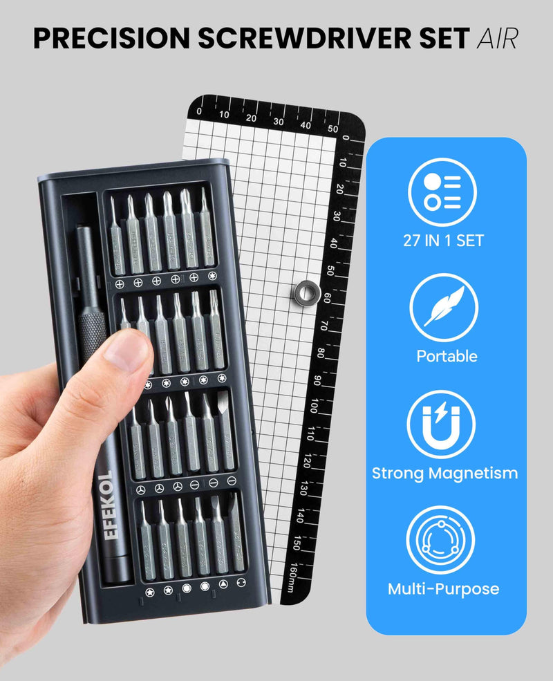 27 in 1 Mini Small Precision Screwdriver Set, Electronics Torx Repair Tiny Tool Kit,for Ring Doorbell, Laptop, Switch, PS5, Xbox, Macbook, iPhone, Watch, Glasses 27 IN 1 Set