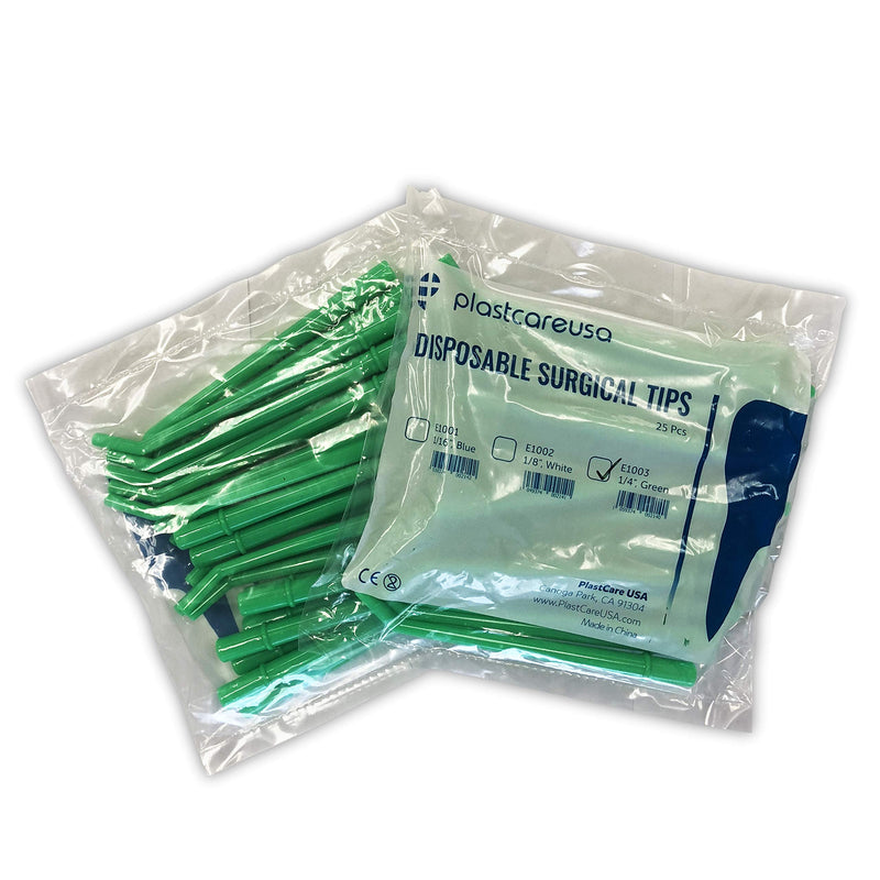 50 Dental Surgical Aspirator Aspirating Tips for 11mm Suction Holders (Large) 2 Bags of 25 Large