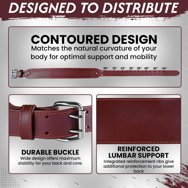 ABRIX Leather Tool Belt for Men – Heavy Duty 28 Pocket Tool Belts with Padded Foam, Adjustable (Fits 30" to 50"), Maroon (Chocolate, Extra Large) (Black, Extra Large) (Maroon)