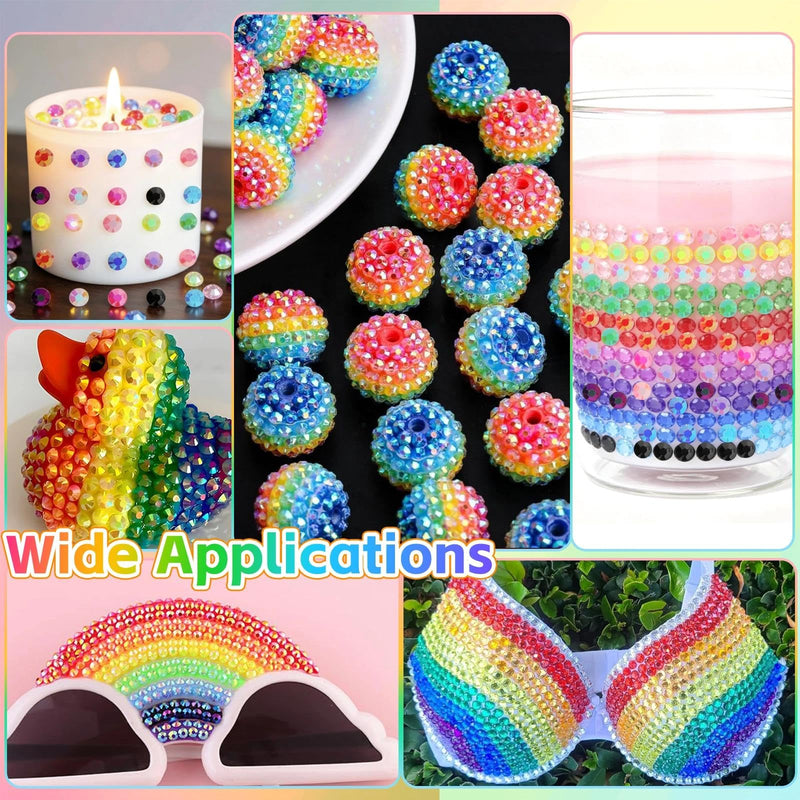 32000Pcs Rhinestones for Bedazzling Kit with Tools, 3mm Flatback Resin Gems for Crafting, Colorful Resin Rhinestones Bedazzler Kit for Clothing Shoes DIY Tumblers & Face Makeup S1