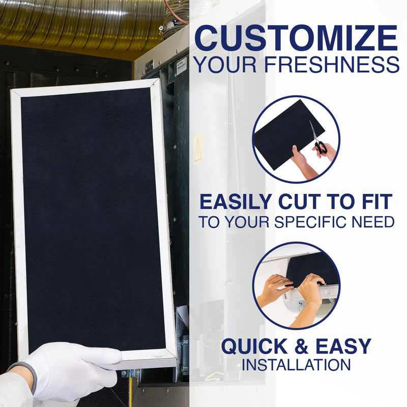 Cut-to-Fit Activated Carbon Filter Pad, 16 x 48 Sheet 1-pack