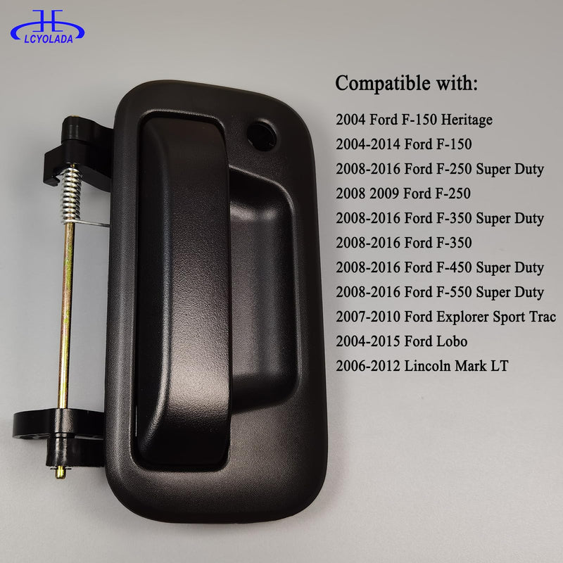 Metal Tailgate Handle Latch for 2004-2016 Ford F150 F250 F350 F450 F550 Super Duty Explorer Lobo, Lincoln Mark LT, Replace# 8L3Z-9943400-A, 79606, w/Key Hole Metal Tailgate Handle