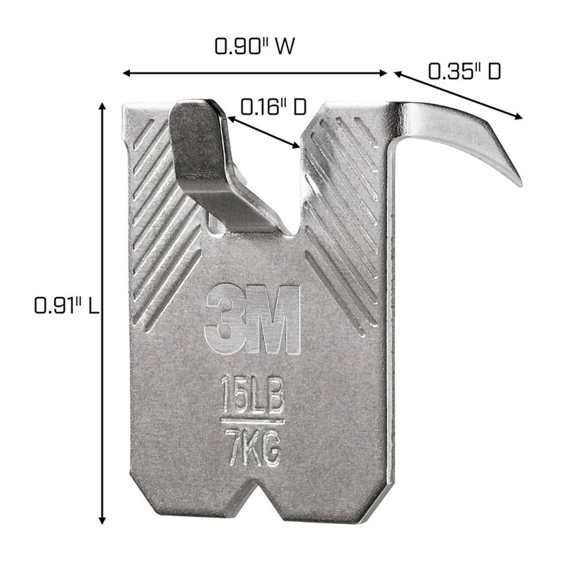 3PH15M-5ES Claw Drywall Picture Hangers & Markers, Holds 15-Lbs, 5-Pk. - Quantity 1