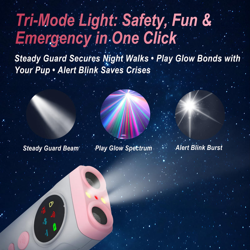 Dog Bark Deterrent Devices, 2X Ultrasonic Anti Barking Device for Dogs, Color Display & 50ft Range, Pet Gentle Anti Barking Device, Portable Safe & Effective Alternative to Bark Collars (Pink) Pink
