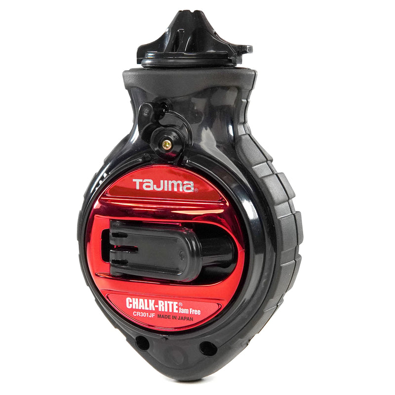 Tajima Chalk Line - Chalk-Rite Jam Free Special Edition Chalk Line with Extra Bold 1mm Snap Line & Five Gear Quick Retrieval - CR301JF-CP Special Edition - Bold