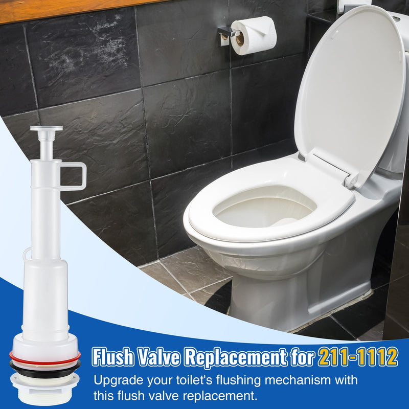 Dreyoo Flush Valve Compatible with 211-11-1/2", Compatible with Mansfield Toilet Tank Models, for All Trip Levers, Replacement Toilets Flush Valve Parts, Tower Type, Plastic 211-1112