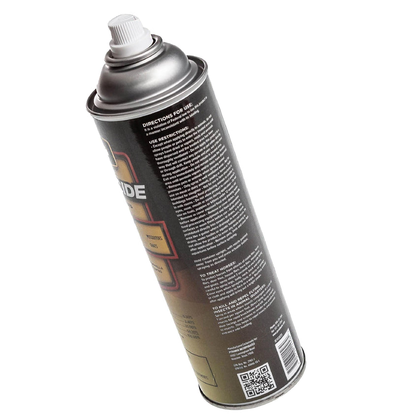 PYRANHA Insecticide Aerosol Fly Spray for Horses – 15 oz Oil-Based Spray with Citronella, Kills & Repels Flies, No-Shake Formula, Adds Show-Ready Shine