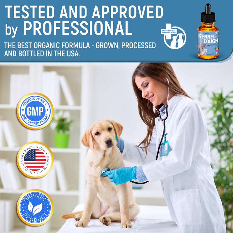 Dog Cough - Kennel Cough - Dog Allergy Relief - Supplements For Dogs & Cats Health - Allergy Relief Immune Supplement for Dogs - for Dry, Wet & Barkly Pet Cough - Suitable For All Sizes - PawsPlanet Australia