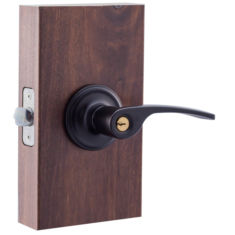 Copper Creek KL2240BC Scandinavian Keyed Entry Kash Non-Handed Lever, Black
