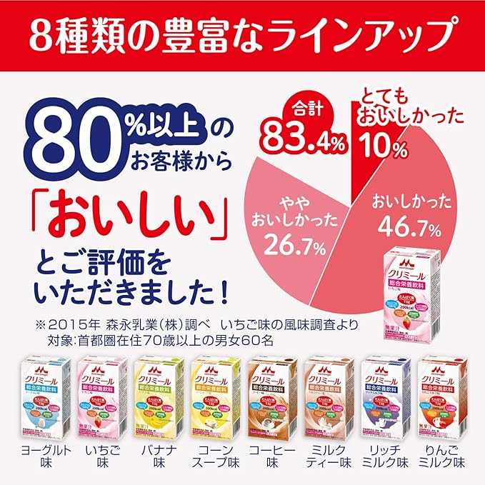 Crimeal Morinaga Nutritional Supplement Drink, Enjoy Crimeal, Coffee Flavor, 4.2 fl oz (125 ml) x 24 Packs, High Calorie Energy, 10.8 fl oz (3,000 ml), Ages 50 and Up - NewNest Australia