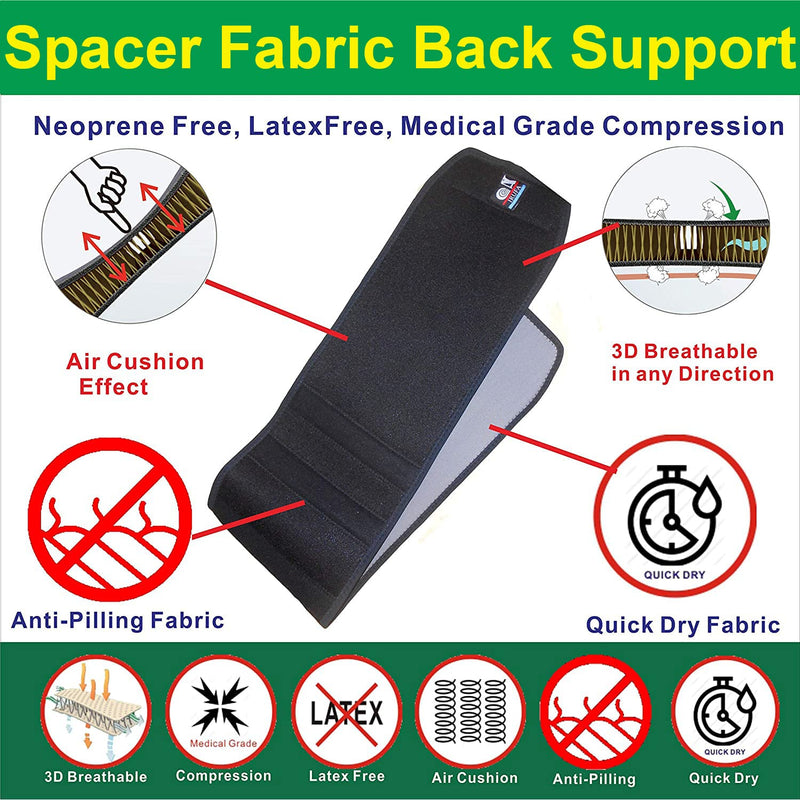 IRUFA, WA-OS-12, 3D Breathable Medical Grade Compression Spacer Fabric Back Brace w/4 Stays, Relief from Herniated Disc, Sciatica, Osteoporosis, back pain injury for Men and Women XXL - NewNest Australia