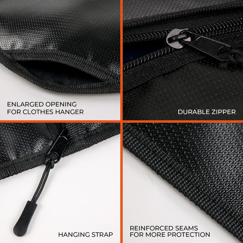 ROLOWAY Hanger Diversion Safe, Fireproof Safe with Hidden Safe Pocket, Jewelry Safe for Money Hidden Storage, Secret Safe Under Clothes with Hidden Compartment to Hide Items for Home or Travel Safe 18.5 x 17 Inch 4200°F Fireproof Hanger Safe