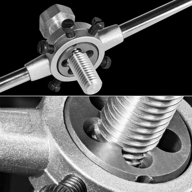 uxcell Round Die Stock Handle Wrench 45mm(1.77") Adjustable Threading Die Wrench Handle Holder for Bolt Thread Repair Bar Tools (Fit M16-M20 Metric Dies / 45mm Outer Dia. Dies)