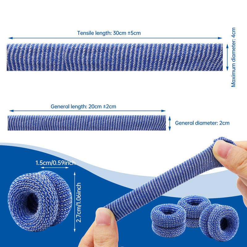 Dimora Finger Cots, 60Pcs Finger Protectors for Finger Tips, Breathable Finger Bandages for Wounds Care, Elastic Finger Gloves for Cargo Handling, Gardening Work, Fitness, Medium, Blue