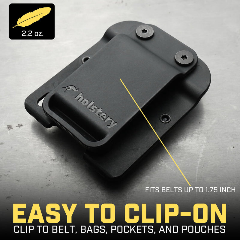 Holstery TapeMaster | Clip-On Tape Measure Holder - Low-Profile Measuring Tape Holster for Your Belt, Tool Bags, Pockets, or Pants TapeMaster V2