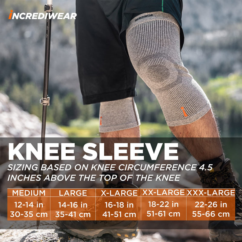 Incrediwear Knee Sleeve – Knee Braces for Knee Pain, Joint Pain Relief, Swelling, Inflammation Relief, and Circulation, Knee Support for Women and Men X-Large Black