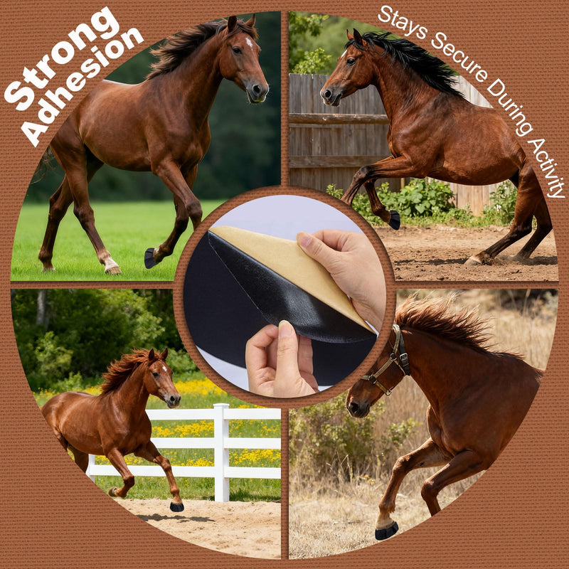 24 Pack Horse Hoof Tape,Strong Sticky Horse Hoof Wraps, Breathable Waterproof Magic Cushion Hoof Packing,Protection for Hoof Hoove (24)