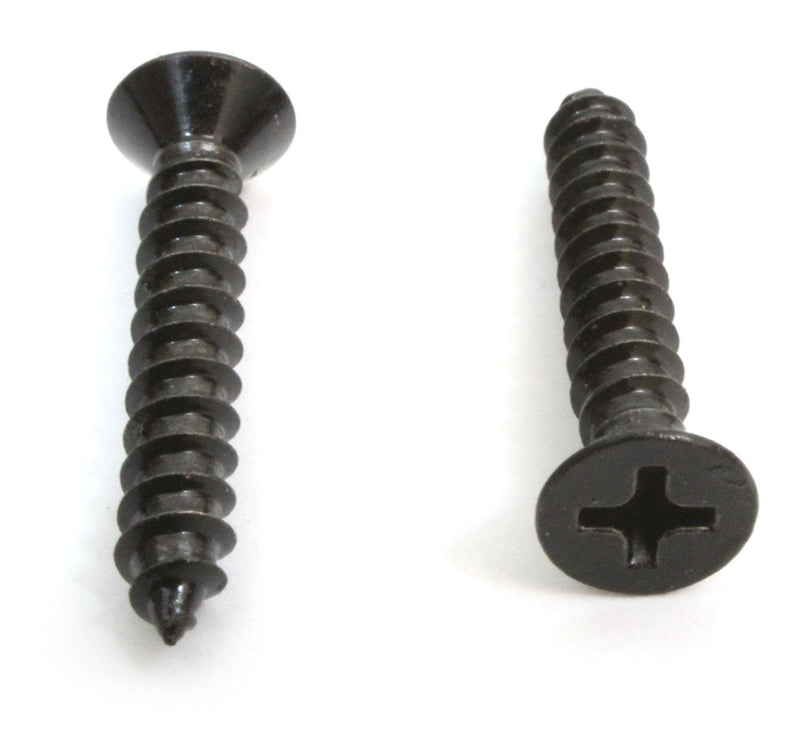 Bolt Dropper #6 x 3/4 Inch Wood Screws, Pack of 100 - Xylan Coated Stainless Steel Flat Head Phillips Black Screws - Corrosion Resistant for Wood, Drywall Applications, and Outdoor Use #6 x 3/4"