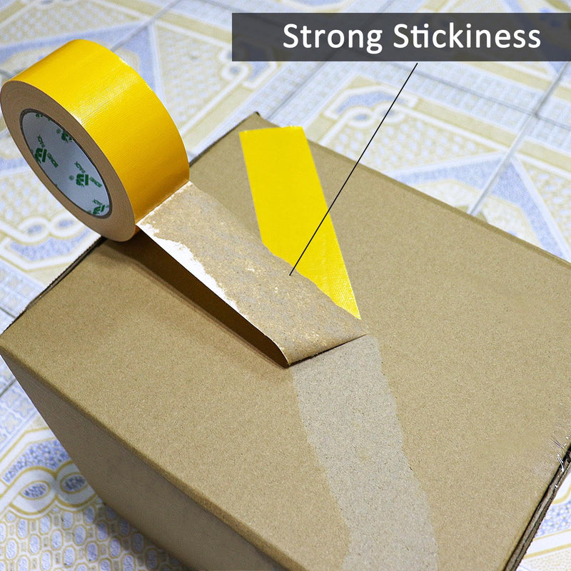 BOMEI PACK Duct Tape Yellow, Heavy Duty Strong Industrial Color Duct Tape 9mil x 1.88inch x 30yds for Packing and Repairing 2Rolls (1.88inch x 30yds)