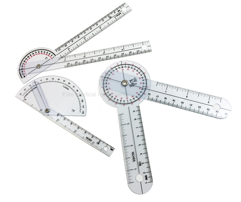 EMI Pocket 3 Piece Goniometer Set: Finger Goniometer, 6" Goniometer, 180 Degree 6" Goniometer EGM-430