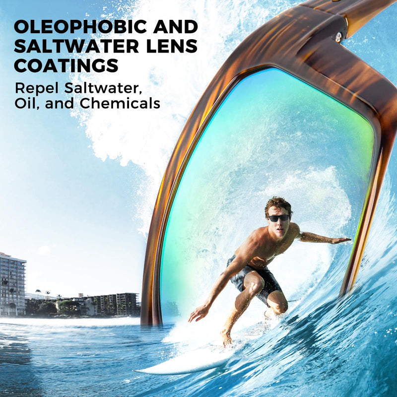 KastKing Huzzah Polarized Sport Sunglasses for Men and Women, Ideal for Driving Fishing Cycling and Running,UV Protection Frame: Gloss Tal Brown /Lens: Chartreuse Mirror