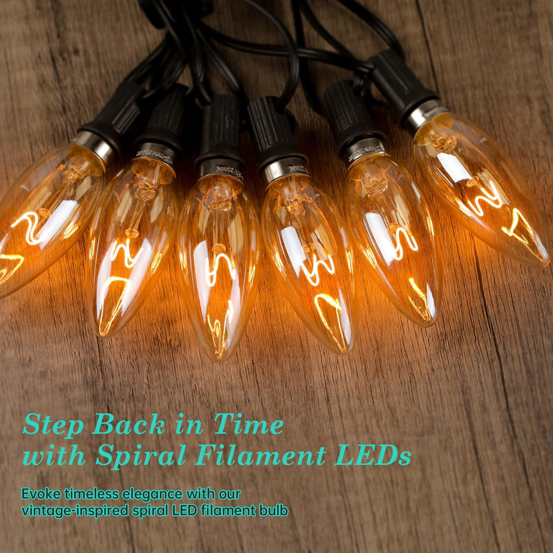 E12 Candelabra Light Bulbs 20W 25W Replacement, Super Thin Filament E12 LED Light Bulbs Dimmable, Chandelier Candle Light Bulb 2000K Soft Warm, Amber Candelabra Type B Light Bulb 12 Pack Amber Glass 2000k Warm Yellow 12 Count (Pack of 1)