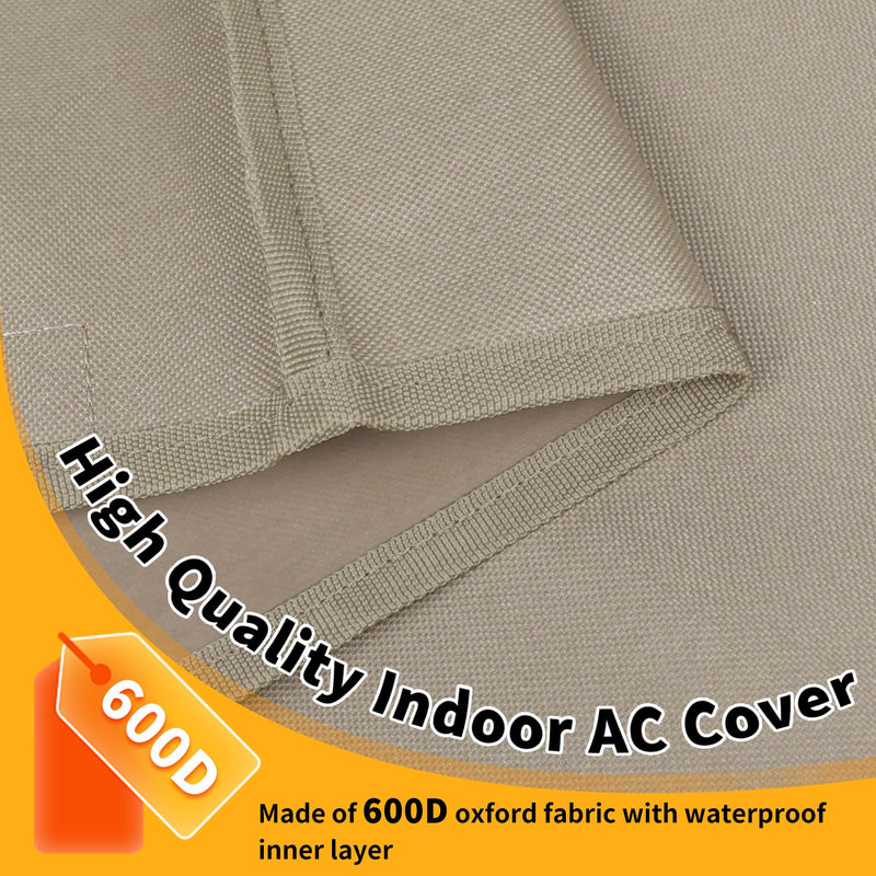 LBG Products Indoor Air Conditioner Covers for U-Shaped 8000/10000/12000 BTU Unit, All Side Covered,with Convenient Storage Side Bag,Window AC Cover for U AC Inside Unit,Block Cold Draft and Dust