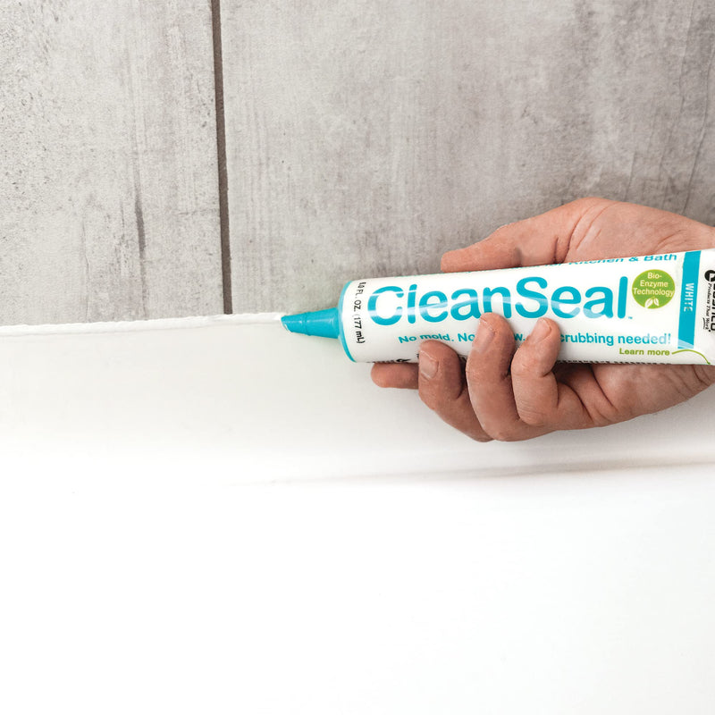 Clean Seal Active Enzyme Caulk, Kitchen & Bath, White, 10.5 oz. (Pack 1)
