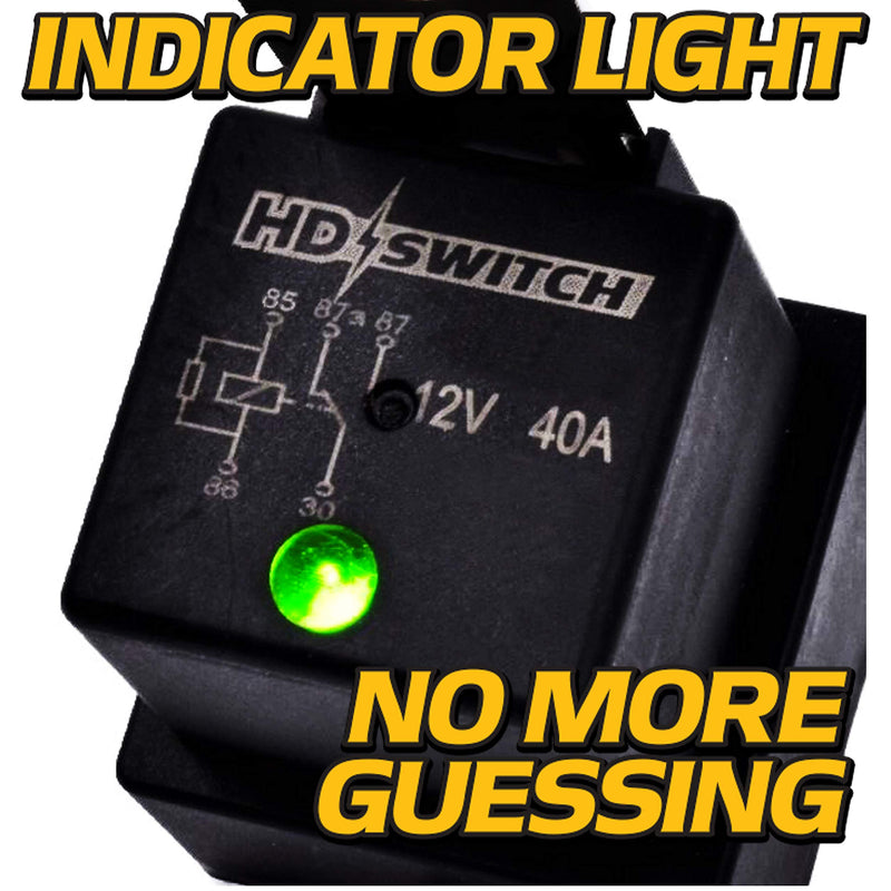 HD Switch Waterproof Relay for Scag 48788 with LED Indicator Upgrade - 40AMP - No Diode - 12VDC - fits SCR42-25CH SMST-61 SMST-61A SMST-72 SMST-72A SMT-52A SMT-61A SMTC-40 SMTC-48A