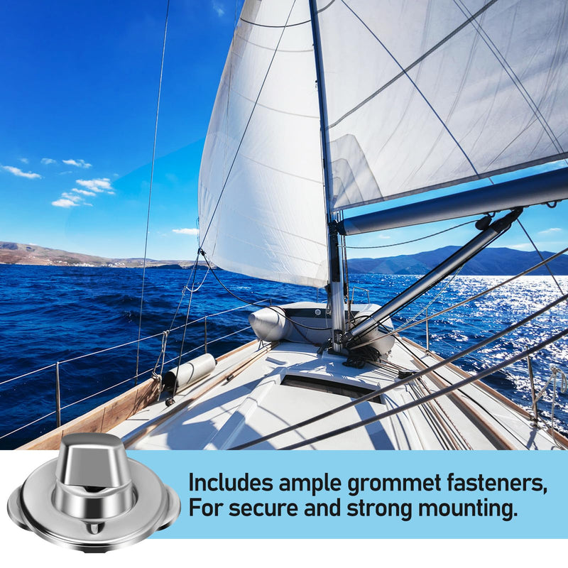 SEWACC 20 Sets Marine Grade Twist Lock Fasteners, Metal Canvas Turn Button Eyelets & Studs, Mounting Screws for Boats, Sailboats, Rvs
