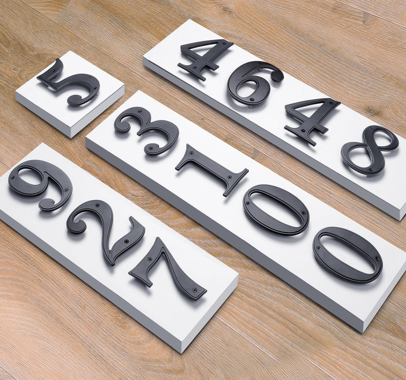 House Numbers 1, Emotionlite House Address Numbers, Black Large Modern House Numbers for Outside, Metal Mailbox Number, 5" Zinc Alloy Style 5 inch