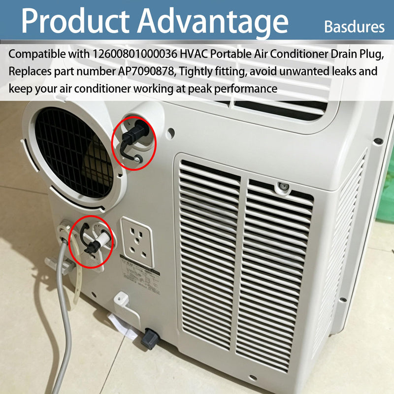 Drain Plug Compatible with Portable HVAC Air Conditioner 12600801000036