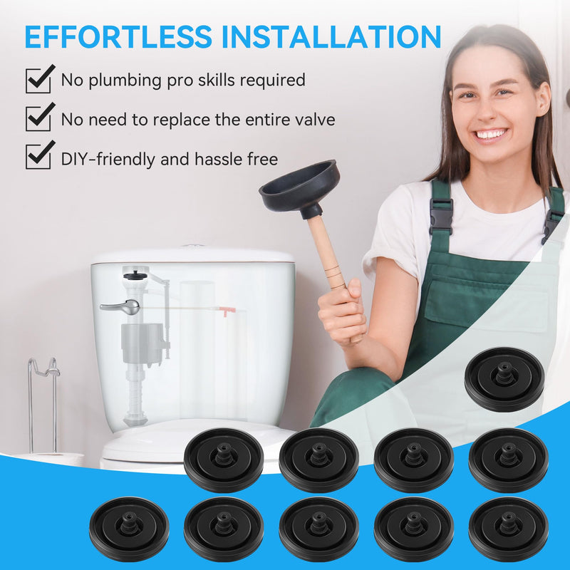 Enhon 10 Pcs Toilet Fill Valve Seal Compatible with Fluidmaster 242, Compatible with Fluidmaster 200, 400 and 747 Models Toilet Fill Valve