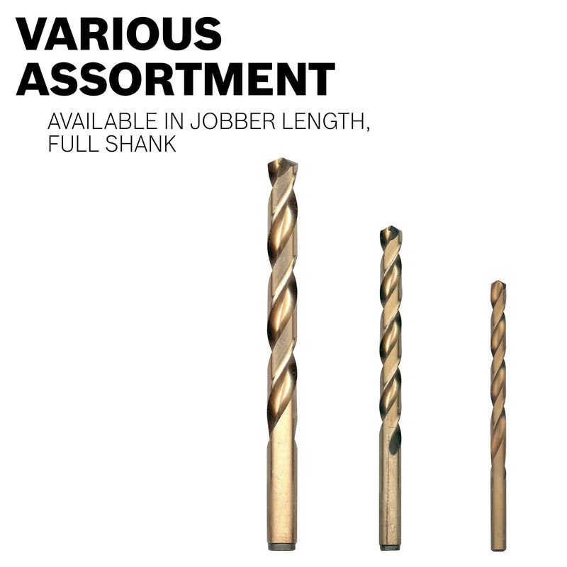 BOSCH CO2135 1-Piece 1/8 in. x 2-3/4 in. Cobalt Metal Drill Bit for Drilling Applications in Light-Gauge Metal, High-Carbon Steel, Aluminum and Ally Steel, Cast Iron, Stainless Steel, Titanium 1/8" x 2-3/4"