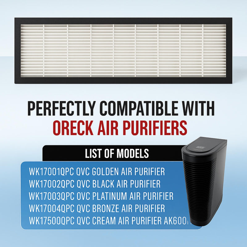 Nispira AH60010 True HEPA Filter Replacement for Hoover Air Purifier WH10100 WH10200 Oreck AK60010QPC WK17001QPC WK17004QPC WK17003QPC WK17002QPC, 2 Pack white (2 packs)