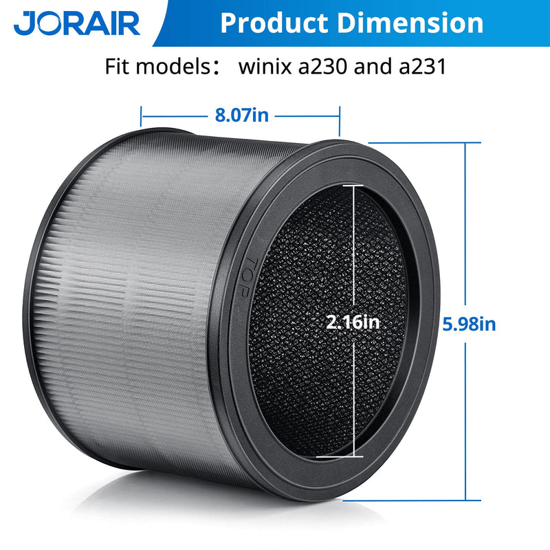 Replacement Filter Size O, 1712-0100-00 Compatible with Winix A230 and A231 Air Purifier, 2 Pack