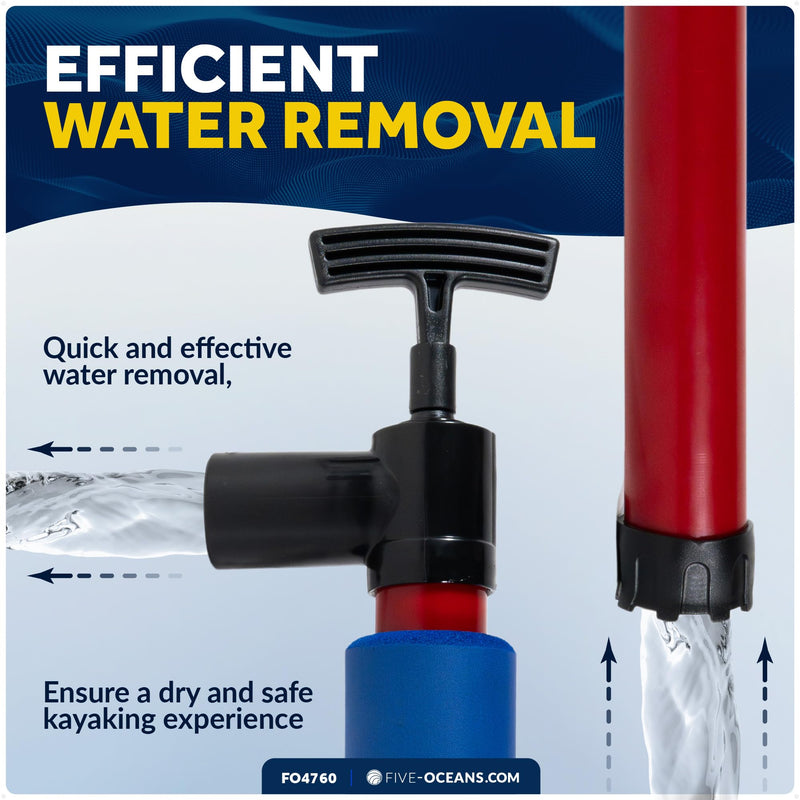 Five Oceans Manual Bilge Pump - 18-Inch Hand Bilge Pumps for Boats, Canoe, Kayak, Small Boat, Dinghies - FO4760