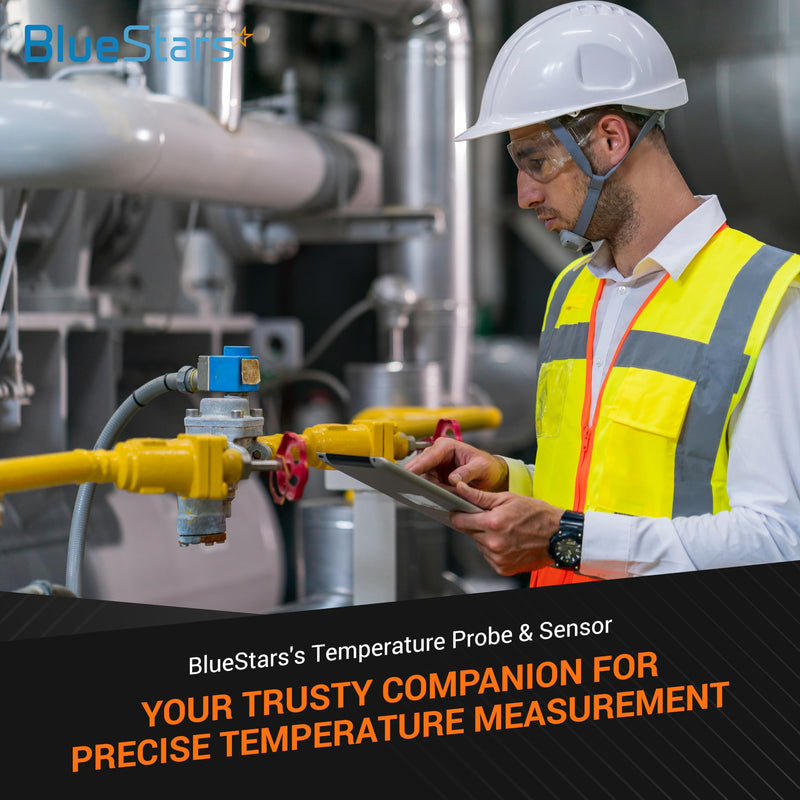 BlueStars 80BK-A Type K Thermocouple, Temperature Bead Probe Compatible with Clamp Meters, Fluke Multimeter F17B+ F116C F87-V F28LL F179 F287 F289 F189