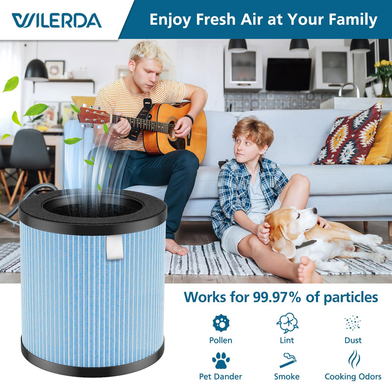 MJ002H Replacement Filter for POMORON MJ002H Air Purifiers,MJ002H-RF 2 Pack-Blue